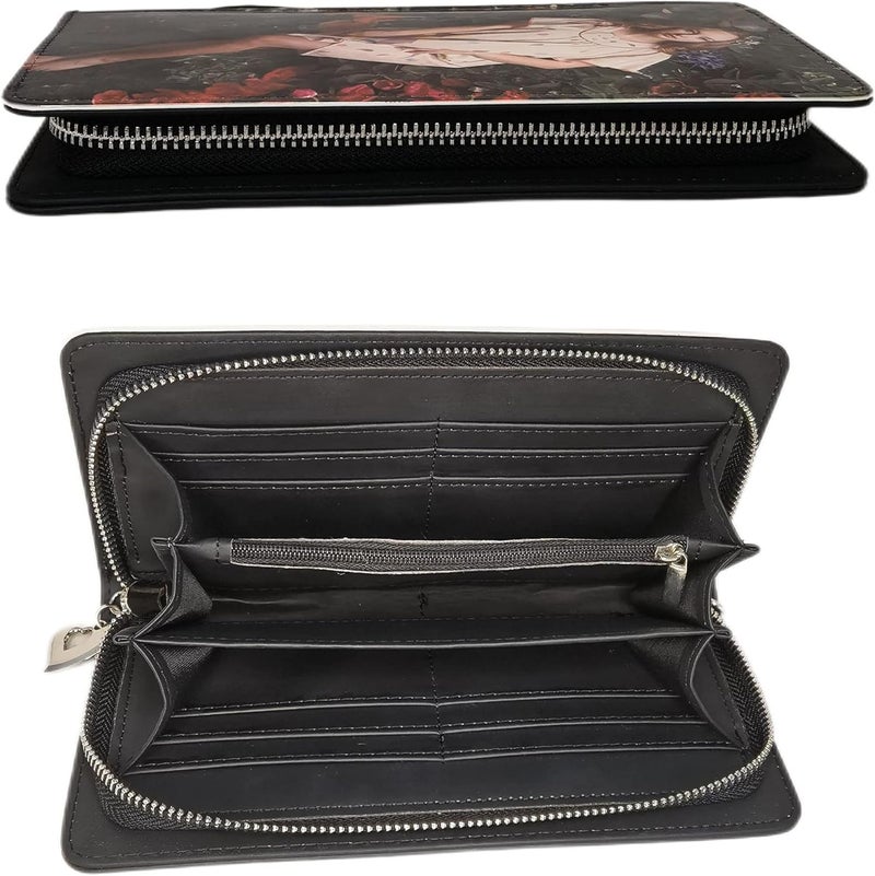 YUKANG Sublimation Wallet Women's Zipper Card Holder Storage Bag Women's Travel Clutch Wristband DIY Craft (Black) - Image 2